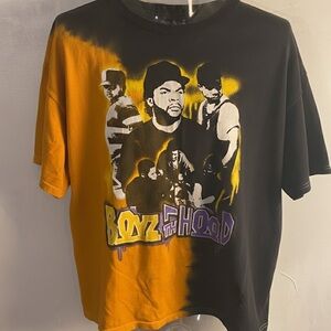 Black and Orange Graphic T-Shirt